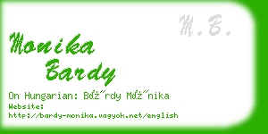 monika bardy business card